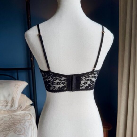 Womens Black Lace Bralette - Picture 4 of 8